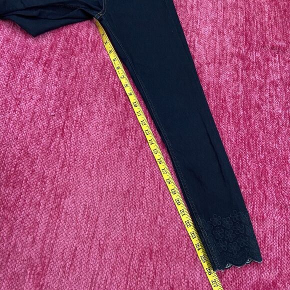 Ted Baker London Yesenia Embroidered Scalloped Hem Skinny Ankle Jeans Size 26 - Picture 12 of 13